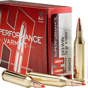 Hornady 80411 Superformance  243WSSM 75gr V-Max 20 Per Box/10 Case