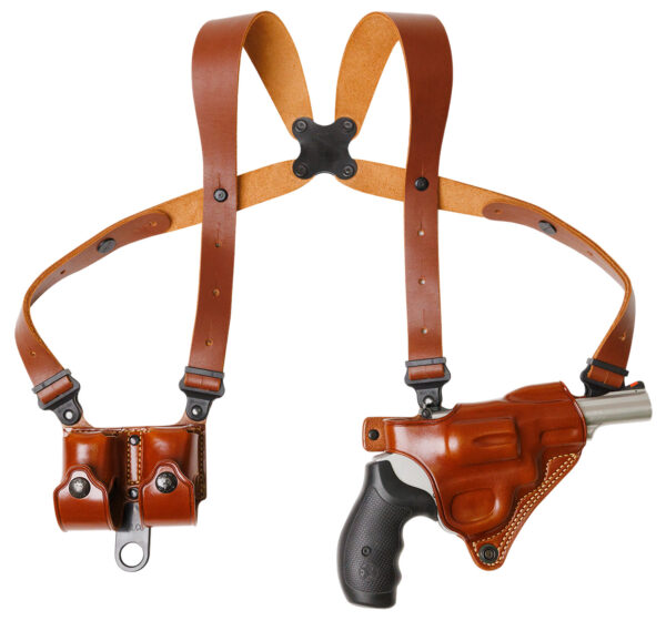 Galco MCII104 Miami Classic II Shoulder System Shoulder Fits Chest Up To 56"/Sig P365 X Macro Tan Steerhide  Right Hand