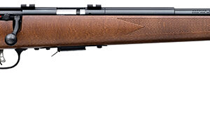 Savage Arms 96701 93R17 GLV Full Size 17 HMR 5+1 21" Matte Black Heavy Varmint Barrel, Matte Black Drilled & Tapped Carbon Steel Receiver, Satin Hardwood Fixed Stock, Right Hand