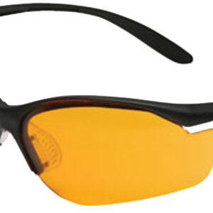 Howard Leight R01537 Uvex Vapor II Shooting Glasses Adult Orange Lens Anti-Fog Polycarbonate Black Frame