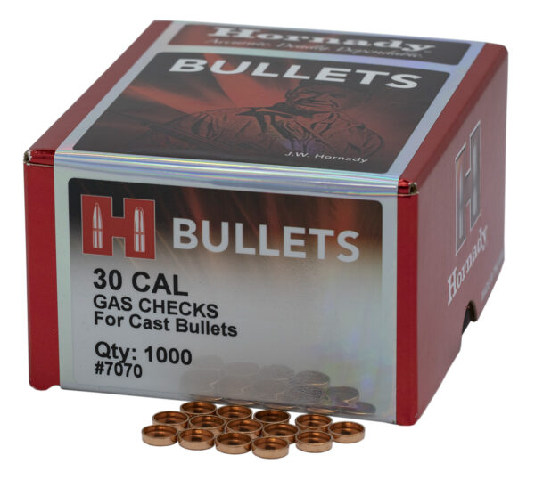 Hornady 7070 Crimp-On Gas Checks 30 Cal Cast Bullets/ 1000 Per Box
