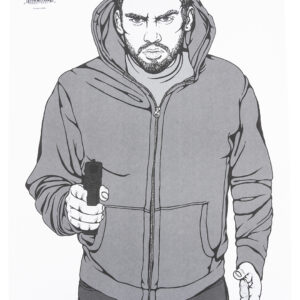 Birchwood Casey 37011 EZE-Scorer  Silhouette Hanging Paper 12" x 18" Gray/White Pkg of 100