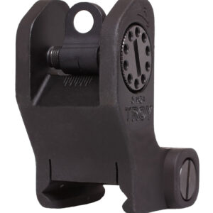 Troy Ind SSIGFRSROBT00 Rear Fixed BattleSight Round  Black Hardcoat Anodized for AR-15/AR-10