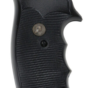 Pachmayr 03264 Gripper Grip Checkered Black Rubber with Finger Grooves for S&W K/L Frame with Square Butt
