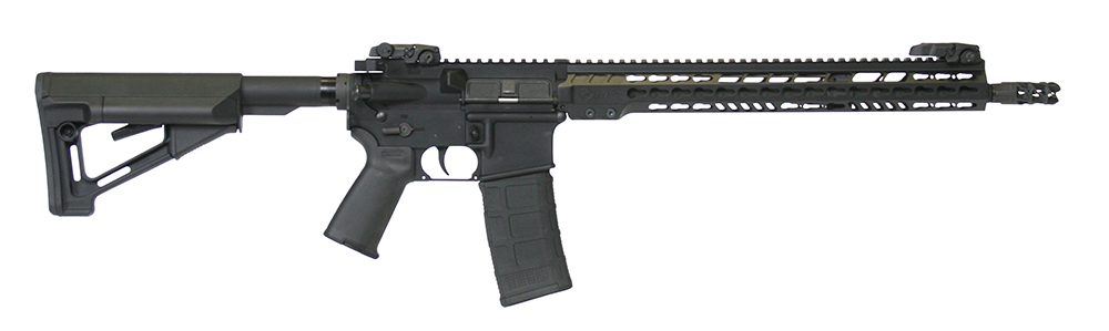 ArmaLite M15TAC16 M-15 Tactical 5.56x45mm NATO 30+1 16" Barrel, Black Hard Coat Anodized Receiver,  Adjustable Magpul STR Collapsible Stock, Magpul MBUS Front & Rear Sights, Flash Hider, Optics Ready