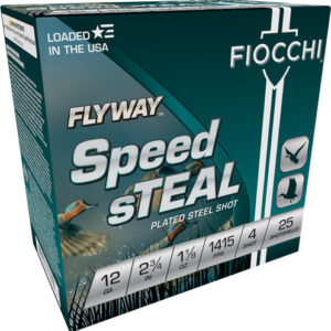 FIOCCHI FLYWAY 12GA 2.75" - 1-1/8OZ #4 1415FPS 25RD 10BX/C
