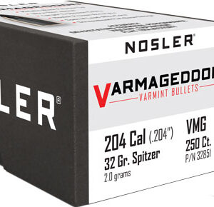 NOSLER BULLETS 20 CAL .204 - 32GR VARMAGEDDON TIPPED 250CT