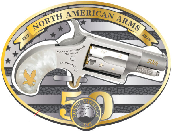 NAA MINI REVOLVER 22LR 50TH NAA BELT BUCKLE