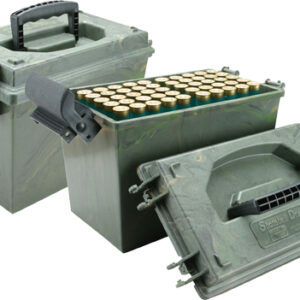 MTM AMMO BOX SHOTSHELL DRY BOX - 20GA UP TO 3" 100RDS CAMO