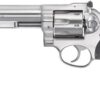 RUGER GP100 357MAG 6" ADJ. - SS RUBBER W/HARDWOOD 7-SHOT - Image 2