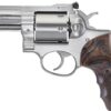 RUGER GP100 357MAG 3" FS - STAINLESS WOOD UNFLUTED CYL. - Image 2