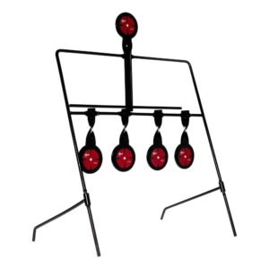 EZ-Aim Deflector Resetting Spinner Target System 16"W x 22.25"H Black/Red