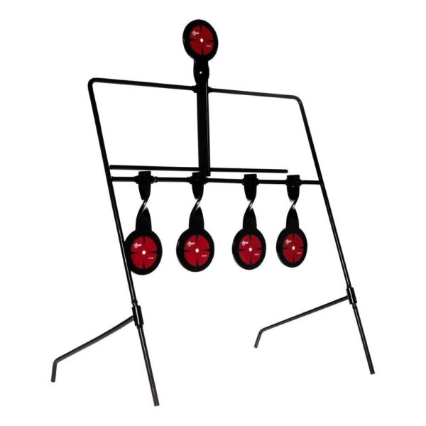 EZ-Aim Deflector Resetting Spinner Target System 16"W x 22.25"H Black/Red