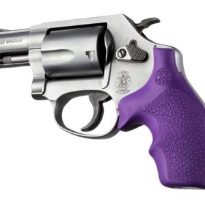 Hogue Bantam Style Grip for S&W J Frames- Rubber Round Butt Purple