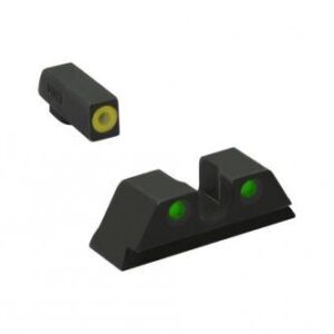 Meprolight ML41230 Hyper-Bright Yellow Ring Front/Green Rear Sights for Kimber 1911 Suppressed Models