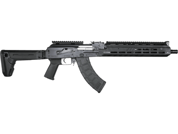 Zastava ZPAPM70 AK47 Rifle BULGED TRUNNION 1.5MM RECEIVER - Black | 7.62x39 | 16.3" Chrome Lined Barrel | Extended M-LOK Handguard | Folding Stock | Installed Scope Mount