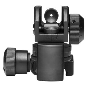 NcStar MARDRS AR15 Rear A2 Backup Iron Sight  Black Dual Aperture for AR-15