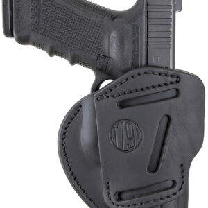 1791 Gunleather 3WH5SBLA 3-Way  IWB/OWB Size 05 Stealth Black Leather Belt Loop Compatible w/ Glock 17 Compatible w/ Springfield XD Compatible w/ S&W M&P Compatible w/ HK VP9 Ambidextrous Hand