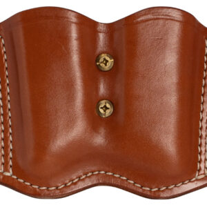 1791 Gunleather MAGF22CBRA MAG-F Double Mag Holster Classic Brown Leather Belt Slide Compatible w/ Double Stack Ambidextrous
