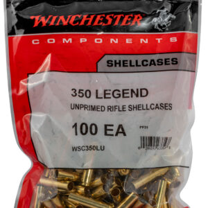 Winchester Ammo WSC350LU Unprimed Cases  350Legend Rifle Brass 100/Bag