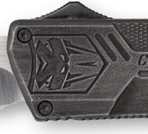 CobraTec Knives SWCTLWDNS Lightweight  3.25" OTF Drop Point Plain D2 Steel Blade/Stonewashed Aluminum Handle Includes Pocket Clip