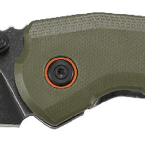 CRKT 6280 Overland  3" Folding Sheepsfoot Plain Stonewashed 8Cr13MoV SS Blade/ Green G10/SS Handle Includes Pocket Clip