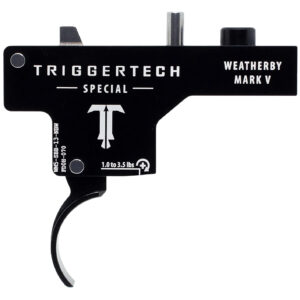 TriggerTech WM5SBB13NBW Special  Single-Stage Curved Trigger with 1-3.50 lbs Draw Weight & Black PVD Finish for Weatherby Mark V