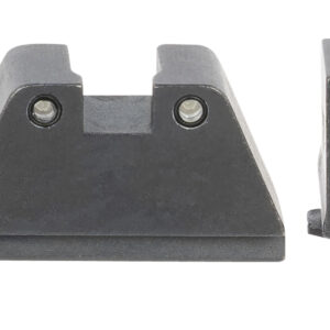 AmeriGlo GL814 Optic Compatible Sight Set for Glock  2XL Tall Green Tritium Black Outline Front Sight-Green Tritium Black Outline Rear Sight