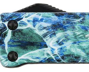 Templar Knife MZMOS121 Premium Weighted  Slim 3.16" OTF Dagger Plain Black Oxide Stonewashed D2 Steel Blade, 4.93" Mossy Oak Seafoam Aluminum Zinc Alloy Handle