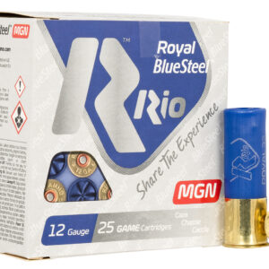 Rio Ammunition RBSM324 Royal BlueSteel  12Gauge 3" 1 1/8oz 4Shot 25 Per Box/10 Case