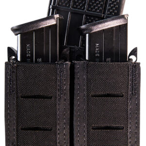 High Speed Gear 41PT02BK TACO Duty Double Pistol Mag, Black Nylon with MOLLE Exterior, Fits MOLLE & 2" Belt