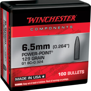 Winchester Ammo WB65PP129X Power-Point  6.5Creedmoor 129gr 100 Per Box/10 Case