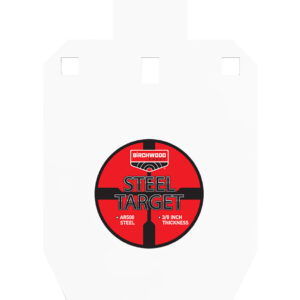 Birchwood Casey BC-47661   Pistol/Rifle Black/Red/White Steel Silhouette 0.38" Thick Hanging