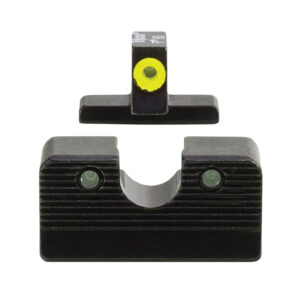 Trijicon 600999 HD XR Night Sight Set Green Tritium/Yellow Outline Front, Green Tritium Rear, Black Frame, Fits FN 509
