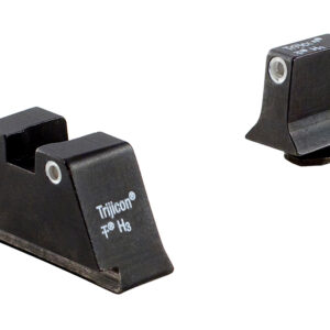 Trijicon 600649 Suppressor/Optic Height Sights  Green/Tritium White Outline Front Sight-Green/Tritium White Outline Rear Sight Glock 17/17L/19 Standard Frame