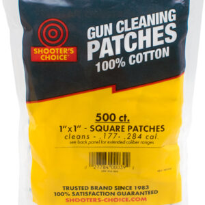 SHOOTERS CHOICE 1" SQUARE - CLEANING PATCHES 500 PACK