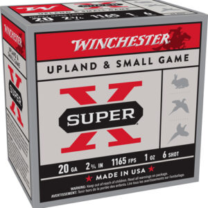 WINCHESTER SUPER-X 20GA 2.75" - 1OZ #6 1165FPS 250RD CASE LOT