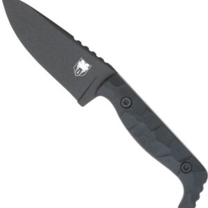 COBRATEC KINGPIN 4" FIXED BLD - BLACK D2 STEEL W/KYDEX SHEATH