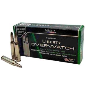 Liberty Overwatch Rifle Ammunition 5.56mm 77gr OTM 2800 fps 20/ct