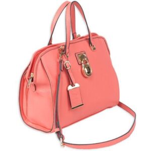 Bulldog Satchel Style Purse w/Holster - Coral
