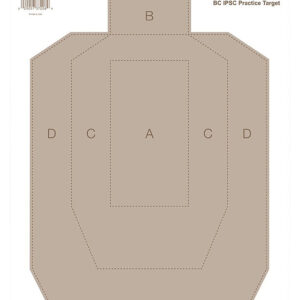 Birchwood Casey 37018 EZE-Scorer  IPSC Paper Hanging Universal 12" x 18" Tan 100 Per Pkg