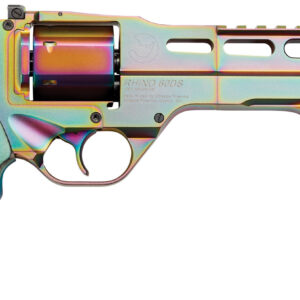 Chiappa Firearms 340301 Rhino 60DS Nebula 357 Mag Caliber with 6" Picatinny Rail/Vent Rib, 6rd Capacity Cylinder, Overall Rainbow PVD Metal Finish & Blue Laminate Grip