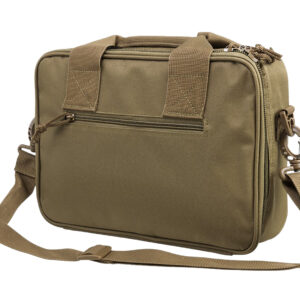 NcStar CPDX2971T VISM Double Pistol Range Bag w/ Mag Pouches Loop Fasteners Zippers Padding & Tan Finish