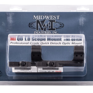 Midwest Industries MIQD1SM 1" QD Scope Mount/Ring Combo Black Hardcoat Anodized