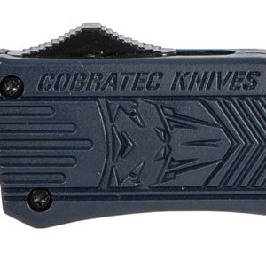 CobraTec Knives MNYCTK1MDNS CTK-1  Medium 3" OTF Drop Point Plain D2 Steel Blade/NYPD Blue Aluminum Handle Features Glass Breaker Includes Pocket Clip
