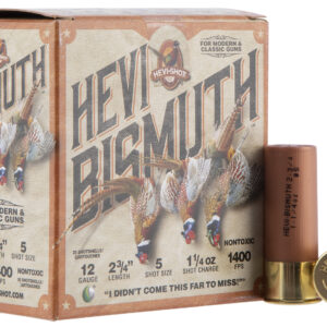 HEVI-Shot HS14715 HEVI-Bismuth Upland 12Gauge 2.75" 1 1/4oz Bismuth 5Shot 25 Per Box/10 Case