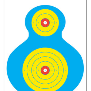 Action Target PRWB1100 High Visibility  Silhouette Paper 19" x 25" Blue/Yellow 100 Per Box
