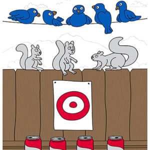 Action Target GSBKYARD100 Entertainment  Animals/Cans/Target Paper Hanging 23" x 35" Multi-Color 100 Per Box