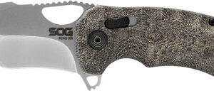 SOG KNIFE KIKU XR SATIN - 3" PLAIN EDGE SATIN/GRAY