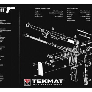 TekMat TEKR171911 1911 Cleaning Mat Black/White Rubber 11"x17" 1911 Parts Diagram